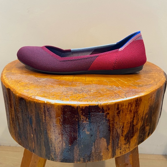 Rothy’s berry colorblock round toe flat - Picture 3 of 7